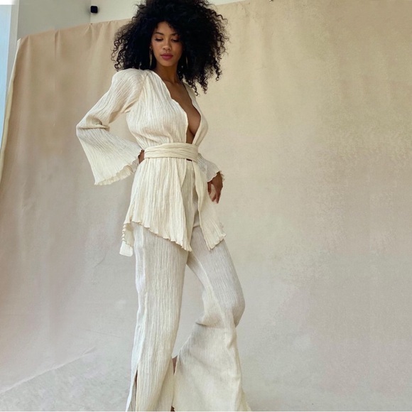 NWT Savannah Morrow The Label The India Belted Organic Cotton Kimono Size M - Picture 7 of 9